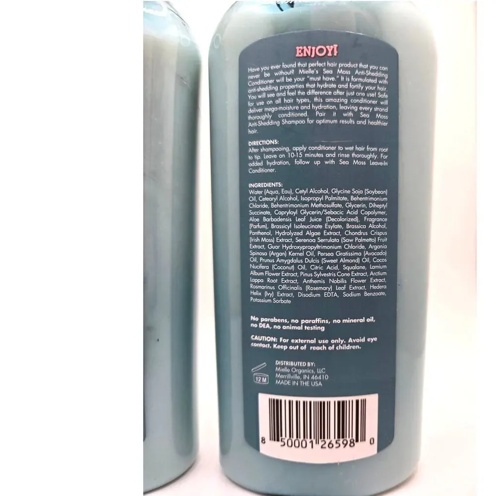 NEW Mielle Sea Moss Blend Anti Shedding Conditioner 8 Fl oz 2pk
